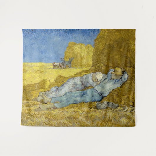 Vincent Van Gogh - Noon, rest van het werk / Siest Wandkleed (Voorkant (horizontaal))