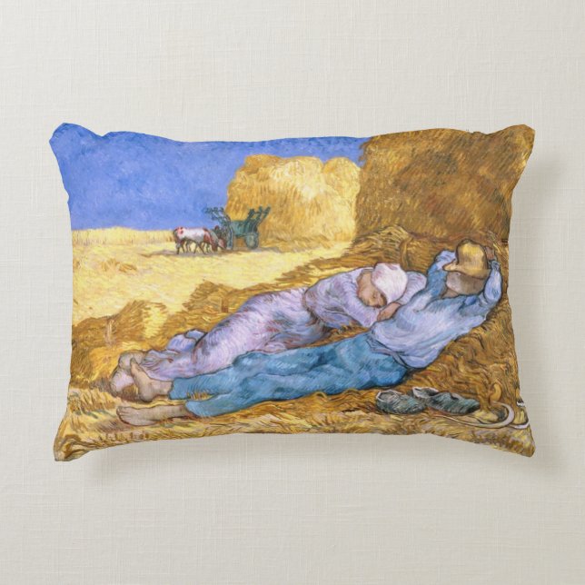 Vincent van Gogh | Noon, The Siesta, after Millet Accent Kussen (Voorkant)