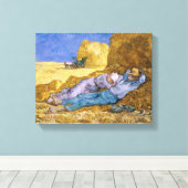 Vincent van Gogh | Noon, The Siesta, after Millet Canvas Afdruk (Insitu (Houten vloer))