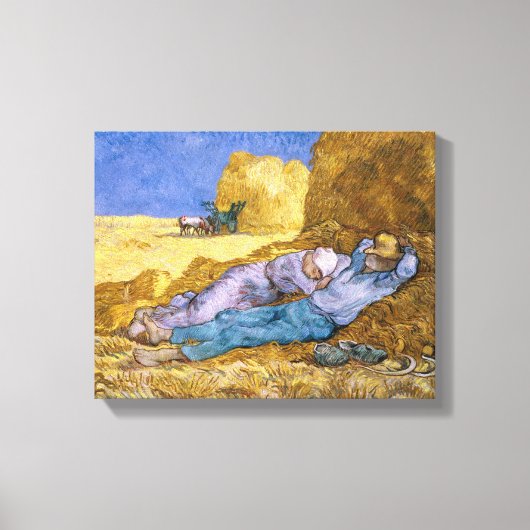 Vincent van Gogh | Noon, The Siesta, after Millet Canvas Afdruk (Voorkant)