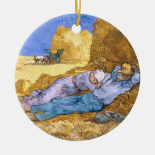 Vincent van Gogh   Noon, The Siesta, after Millet Keramisch Ornament