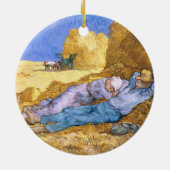 Vincent van Gogh | Noon, The Siesta, after Millet Keramisch Ornament (Achterkant)