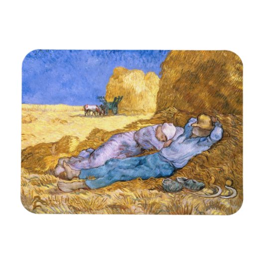 Vincent van Gogh | Noon, The Siesta, after Millet Magneet (Horizontaal)