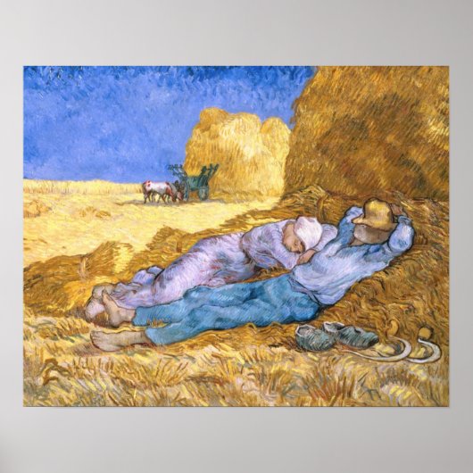 Vincent van Gogh | Noon, The Siesta, after Millet Poster (Voorkant)
