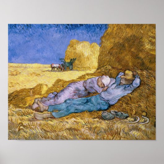 Vincent van Gogh | Noon, The Siesta, after Millet Poster (Voorkant)