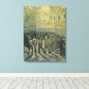 Vincent van Gogh - Oefening door gevangenen Canvas Afdruk
