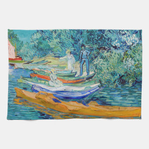 Vincent van Gogh - Oever van de Oise bij Auvers Theedoek