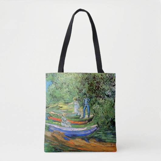 Vincent van Gogh - Oever van de Oise bij Auvers Tote Bag (Voorkant)