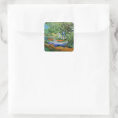 Vincent van Gogh - Oever van de Oise bij Auvers Vierkante Sticker (Tas)