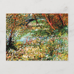 Vincent Van Gogh - Oever van de Seine in het voorj Briefkaart