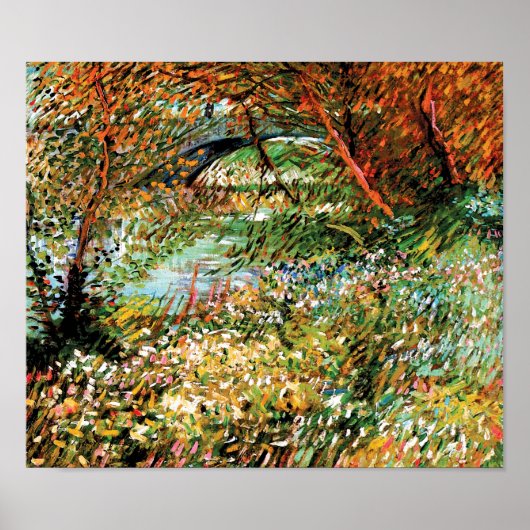 Vincent Van Gogh - Oevers van de Seine in het voor Poster (Voorkant)