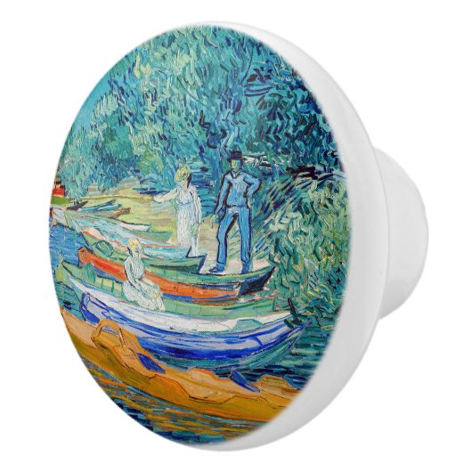 Vincent van Gogh - Oise bij Auvers Keramische Knop (Rechts)