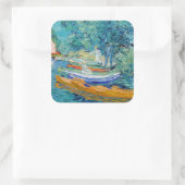 Vincent van Gogh - Oise bij Auvers Vierkante Sticker (Tas)