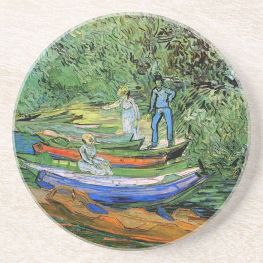 Vincent van Gogh - Oise bij Auvers Zandsteen Onderzetter (Voorkant)