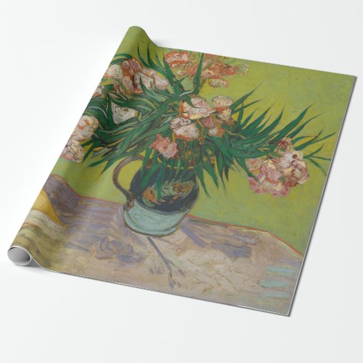 Vincent Van Gogh Oleander bloemenschilderij Cadeaupapier (Uitgerold)