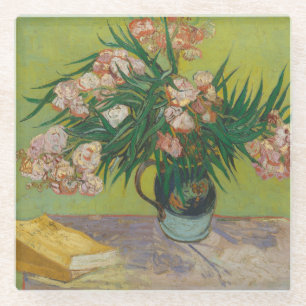 Vincent Van Gogh Oleander bloemenschilderij Glazen Onderzetter