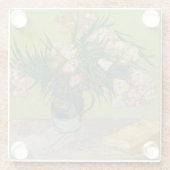 Vincent Van Gogh Oleander bloemenschilderij Glazen Onderzetter (Achterkant)