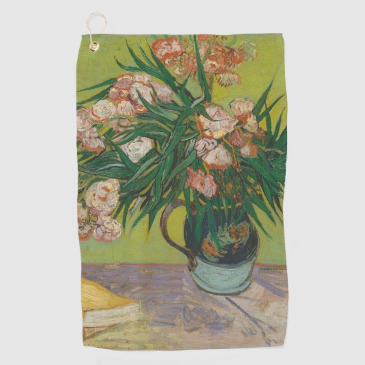 Vincent Van Gogh Oleander bloemenschilderij Golfhanddoek (Voorkant)