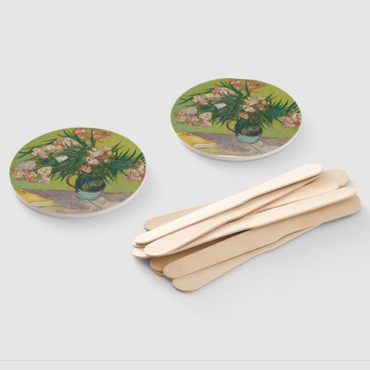 Vincent Van Gogh Oleander bloemenschilderij Handwaaier (Niet-gemonteerd)