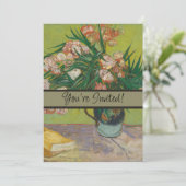 Vincent Van Gogh Oleander bloemenschilderij Kaart (Staand voorkant)