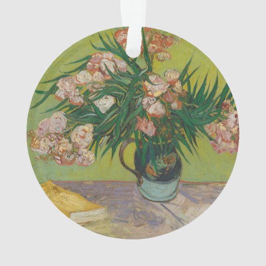 Vincent Van Gogh Oleander bloemenschilderij Ornament (achterkant)