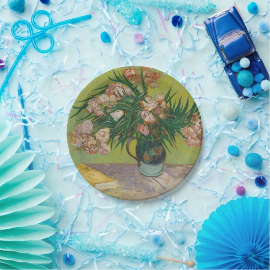 Vincent Van Gogh Oleander bloemenschilderij Papieren Bordje (Feest)