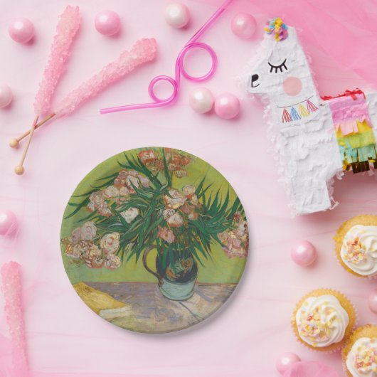 Vincent Van Gogh Oleander bloemenschilderij Papieren Bordje (Feest)