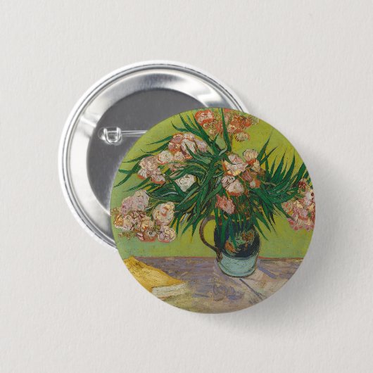 Vincent Van Gogh Oleander bloemenschilderij Ronde Button 5,7 Cm (Voorkant /achterkant)
