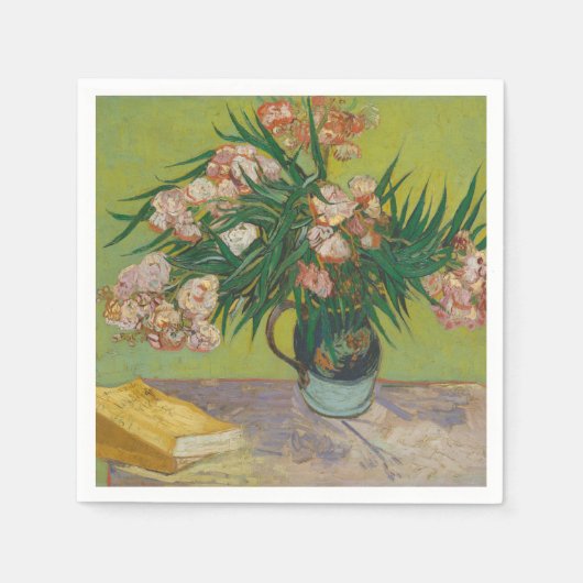 Vincent Van Gogh Oleander bloemenschilderij Servet (Voorkant)