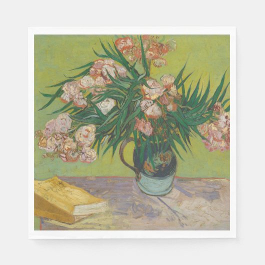 Vincent Van Gogh Oleander bloemenschilderij Servet (Voorkant)