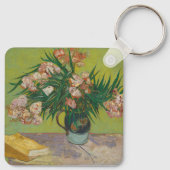 Vincent Van Gogh Oleander bloemenschilderij Sleutelhanger (Achterkant)