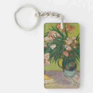Vincent Van Gogh Oleander bloemenschilderij Sleutelhanger