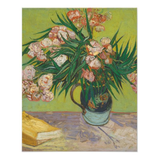 Vincent Van Gogh oleander bloemschilderij Foto Afdruk (Voorkant)