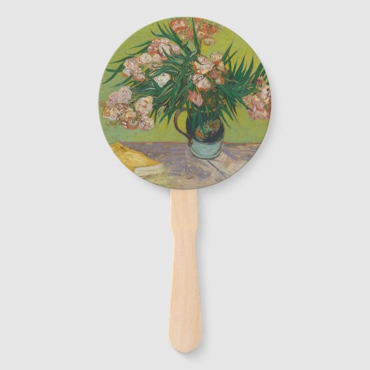 Vincent Van Gogh oleander bloemschilderij Handwaaier (Voorkant)