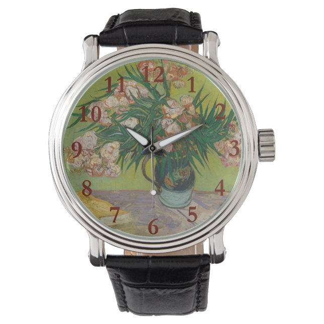 Vincent Van Gogh oleander bloemschilderij Horloge (Voorkant)