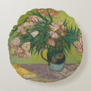 Vincent Van Gogh Oleander bloemschilderij Rond Kussen