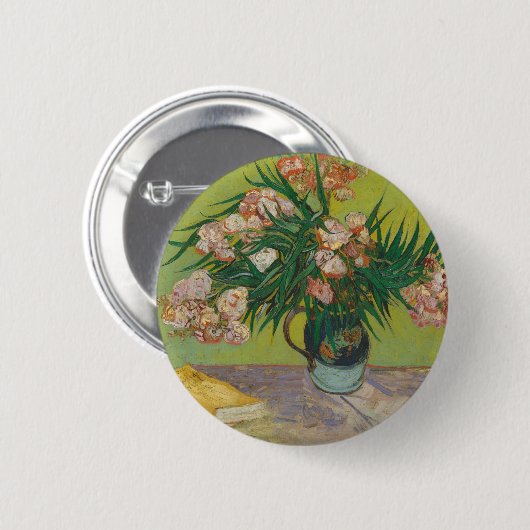 Vincent Van Gogh Oleander bloemschilderij Ronde Button 5,7 Cm (Voorkant /achterkant)