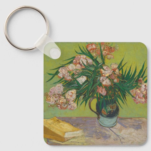 Vincent Van Gogh oleander bloemschilderij Sleutelhanger (Voorkant)