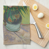 Vincent Van Gogh oleander bloemschilderij Theedoek (Quarter Fold)