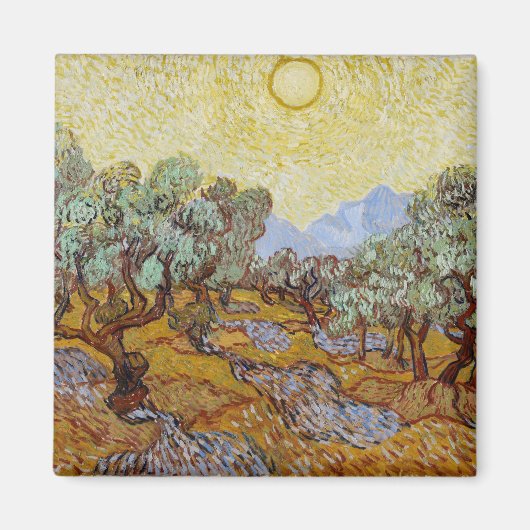 Vincent van Gogh | Olijfbomen, 1889 Magneet (Voorkant)