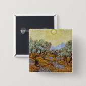 Vincent van Gogh | Olijfbomen, 1889 Vierkante Button 5,1 Cm (Voorkant /achterkant)