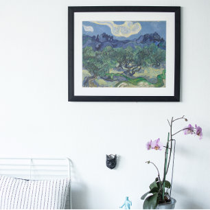 Vincent van Gogh - Olijfbomen, Alpillesgebergte Poster
