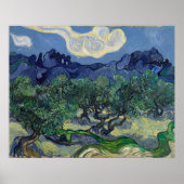 Vincent van Gogh - Olijfbomen, Alpillesgebergte Poster (Voorkant)