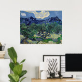 Vincent van Gogh - Olijfbomen, Alpillesgebergte Poster (Thuiskantoor)