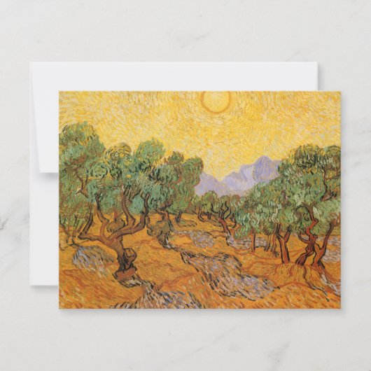 Vincent van Gogh - Olijfbomen, Gele Lucht en Zon (Voorkant)