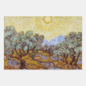 Vincent van Gogh - Olijfbomen, Gele Lucht en Zon Inpakpapier Vel (Voorkant 3)