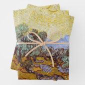 Vincent van Gogh - Olijfbomen, Gele Lucht en Zon Inpakpapier Vel (In situ)