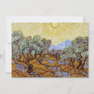 Vincent van Gogh - Olijfbomen, Gele Lucht en Zon Kaart
