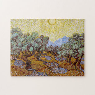 Vincent van Gogh - Olijfbomen, Gele Lucht en Zon Legpuzzel