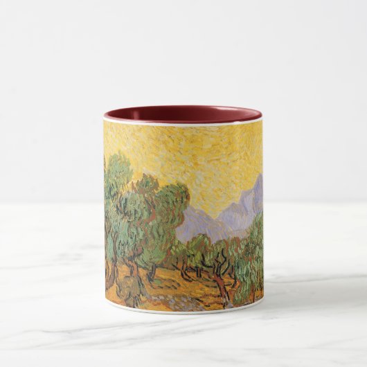 Vincent van Gogh - Olijfbomen, Gele Lucht en Zon Mok (Midden)